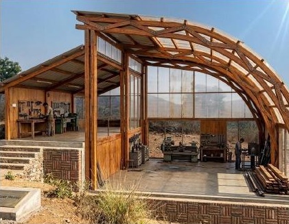 Timber workshop concept with open fabrication and gathering space
